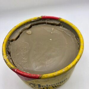 SC Johnson Wood Paste Wax 1lb Tin Wood Floor Furniture Polish 1988 USA NEW Disc
